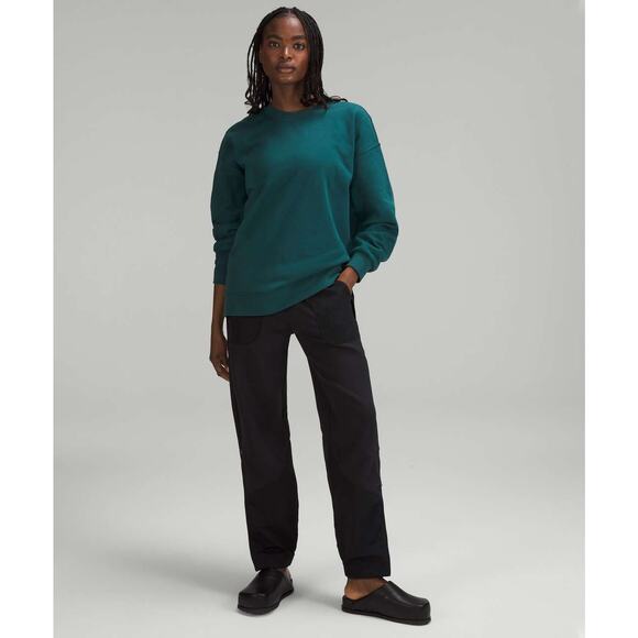 LULULEMON Perfectly Oversized Crew NWT 12 Green Jasper sweatshirt - Picture 12 of 12